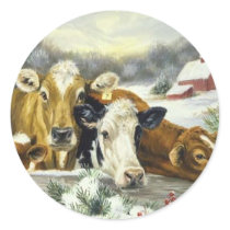 Vintage Cow Image stickers