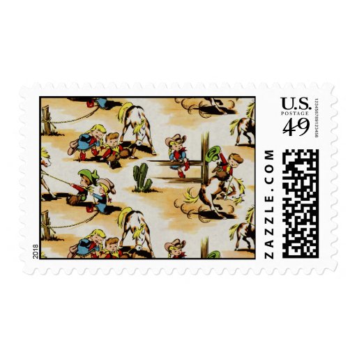 Vintage Cowboy Stamp | Zazzle