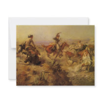 Vintage Cowboys; Jerked Down by CM Russell Custom Invites