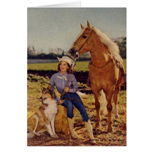 Vintage Cowgirl Card