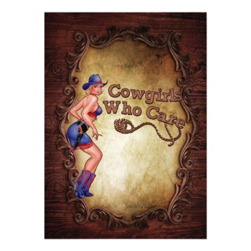 vintage Cowgirl country Bridal Shower Invitation