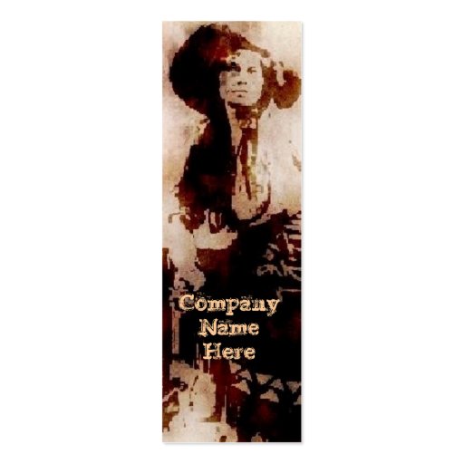 Vintage Cowgirl Grunge Bookmark Business Cards (front side)
