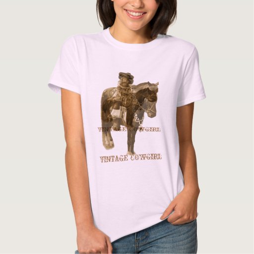 VINTAGE COWGIRL LADIES TOP TEE SHIRT Zazzle