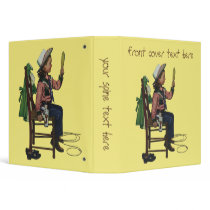 Vintage Cowgirl Looking in a Mirror, She's so Vain 3 Ring Binders
