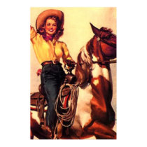 Vintage Cowgirl Poster