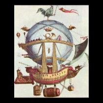 Vintage Crazy Balloon Poster posters