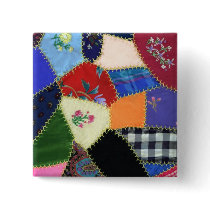 Vintage Crazy Quilt Pin