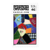 Vintage Crazy Quilt Postage Stamp