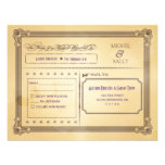 Vintage Cream & Brown Poster Wedding RSVP Personalized Announcement