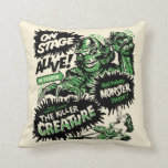 Vintage Creature Monster Spook Show Pillow