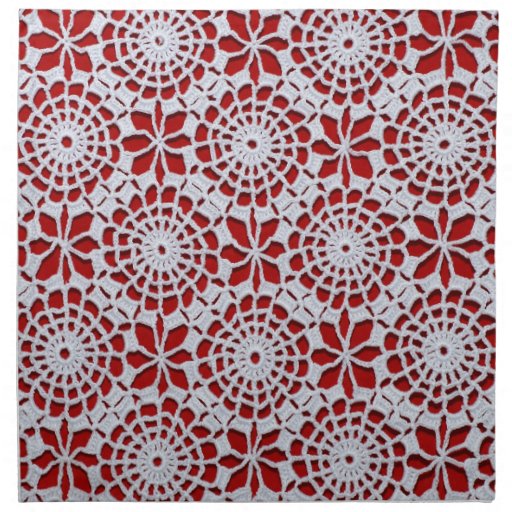 Vintage Crochet Pattern Cloth Napkins Zazzle