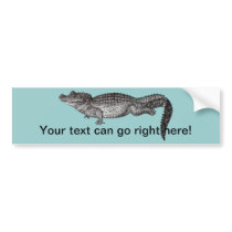 Vintage Crocodile Bumper Sticker