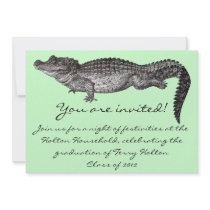 Vintage Crocodile Invitations