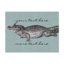 Vintage Crocodile Post Card