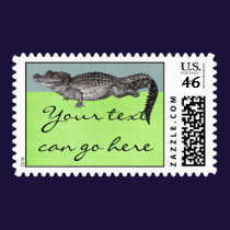 Vintage Crocodile Postage postage