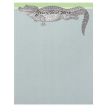Vintage Crocodile Stationery Letterhead