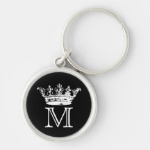Vintage Crown Monogram Keychains