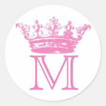 Vintage Crown Monogram Stickers