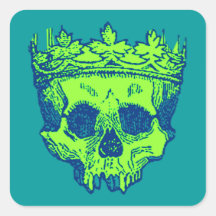 Vintage Crowned Skull Sticker