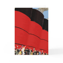 Vintage Cruise Ship Passengers Waving Goodbye Card