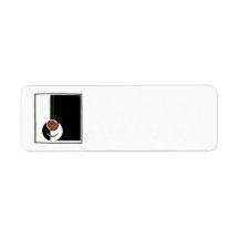 Vintage Cup of Coffee; Black and White Art Deco Custom Return Address Label