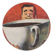 Vintage Cup of Coffee stickers