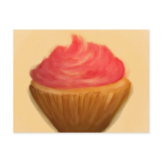 Vintage cupcake postcard
