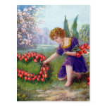 Vintage Cupid Heart Love 1920s Postcard