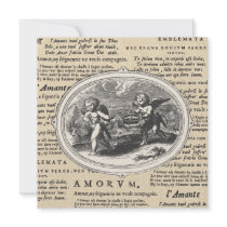 Vintage Cupid in Love Romantic Wedding Engagement Custom Announcement