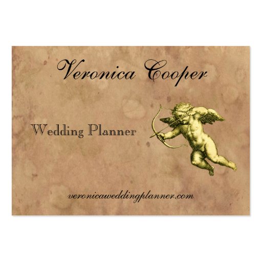 Vintage Cupid Wedding Planner Business Card Template
