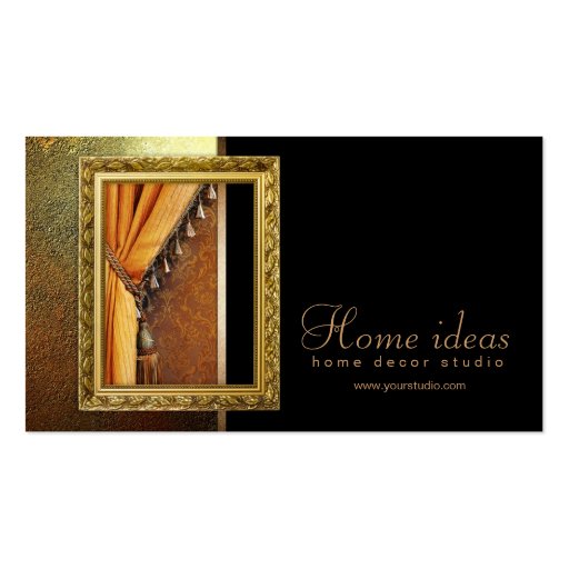Vintage Curtain Salon Classic Business Card (front side)