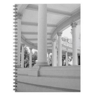 Vintage Curved Colonnade Spiral Note Book
