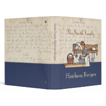 Vintage Custom Heirloom Family Recipe Binder