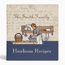 Vintage Custom Heirloom Family Recipe Binder