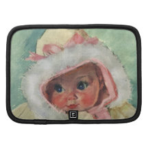 Vintage Cute Baby Girl Wearing a Fur Coat Planner