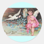 Vintage *Cute Cherab Angel* With Love Design Sticker