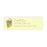 Vintage Cute Fantasy Butterfly Fairy with Wings Return Address Labels
