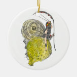Vintage Cute Fantasy Butterfly Fairy with Wings Christmas Ornament