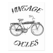 vintage, cute, retro, funny, postcards, cycles, old, cycling, sports, fun, Postcard with custom graphic design