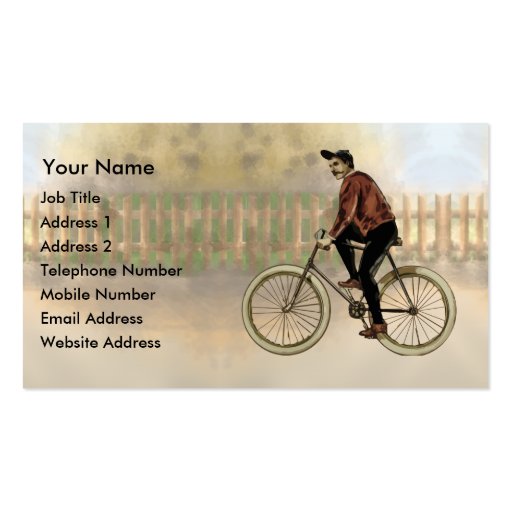 Vintage Cyclist in the Country Business Card (front side)