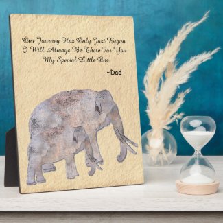 Vintage Dad and Son/Daughter Elephant Quote Easel