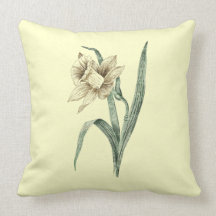 Vintage Daffodil Pillow