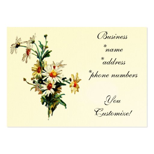*Vintage Daisies*  Business Cards (front side)