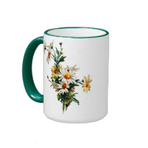 *Vintage Daisy* Flower Art mugs by ArtisticFootprints *Vintage Daisy* Flower Art mugs