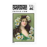 Vintage Daisy Lady postage