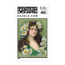 Vintage Daisy Lady postage by Kat_Kapers Vintage Daisy Lady postage