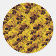 Vintage daisy stickers