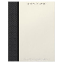 Vintage Damask Black Customized Letterhead