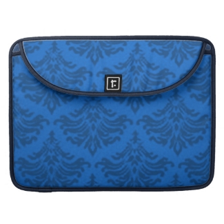 Vintage Damask Blue Macbook Pro Flap Sleeve