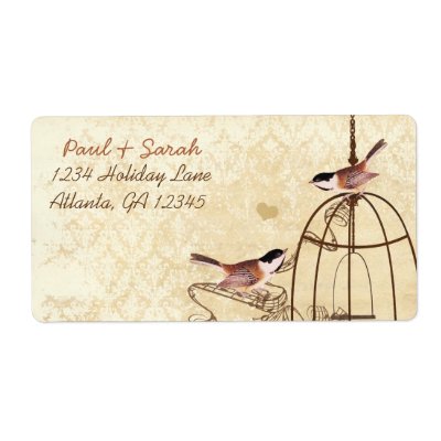 vintage birdcage cards wedding